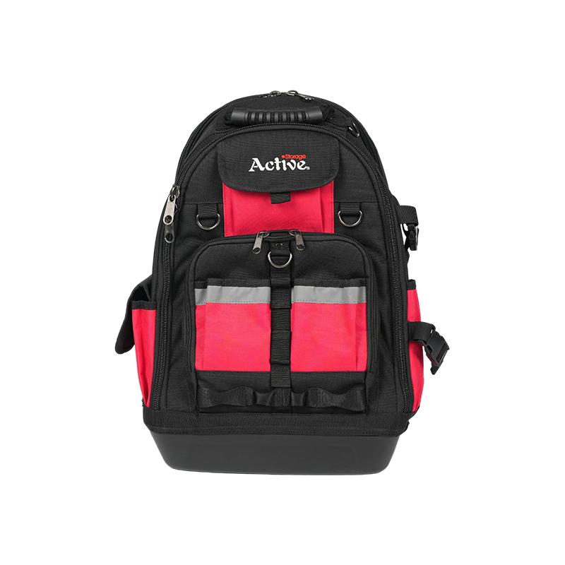 Robuster Werkzeugrucksack mit USB-Anschluss mit harter Basis Robuster Werkzeugrucksack mit USB-Anschluss mit harter Basis