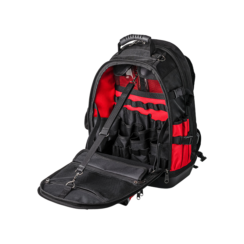 Robuster Werkzeugrucksack mit USB-Anschluss mit harter Basis Robuster Werkzeugrucksack mit USB-Anschluss mit harter Basis